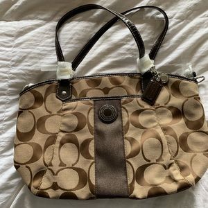 Coach Signature Stripe Pocket Tote Bag **NWOT**